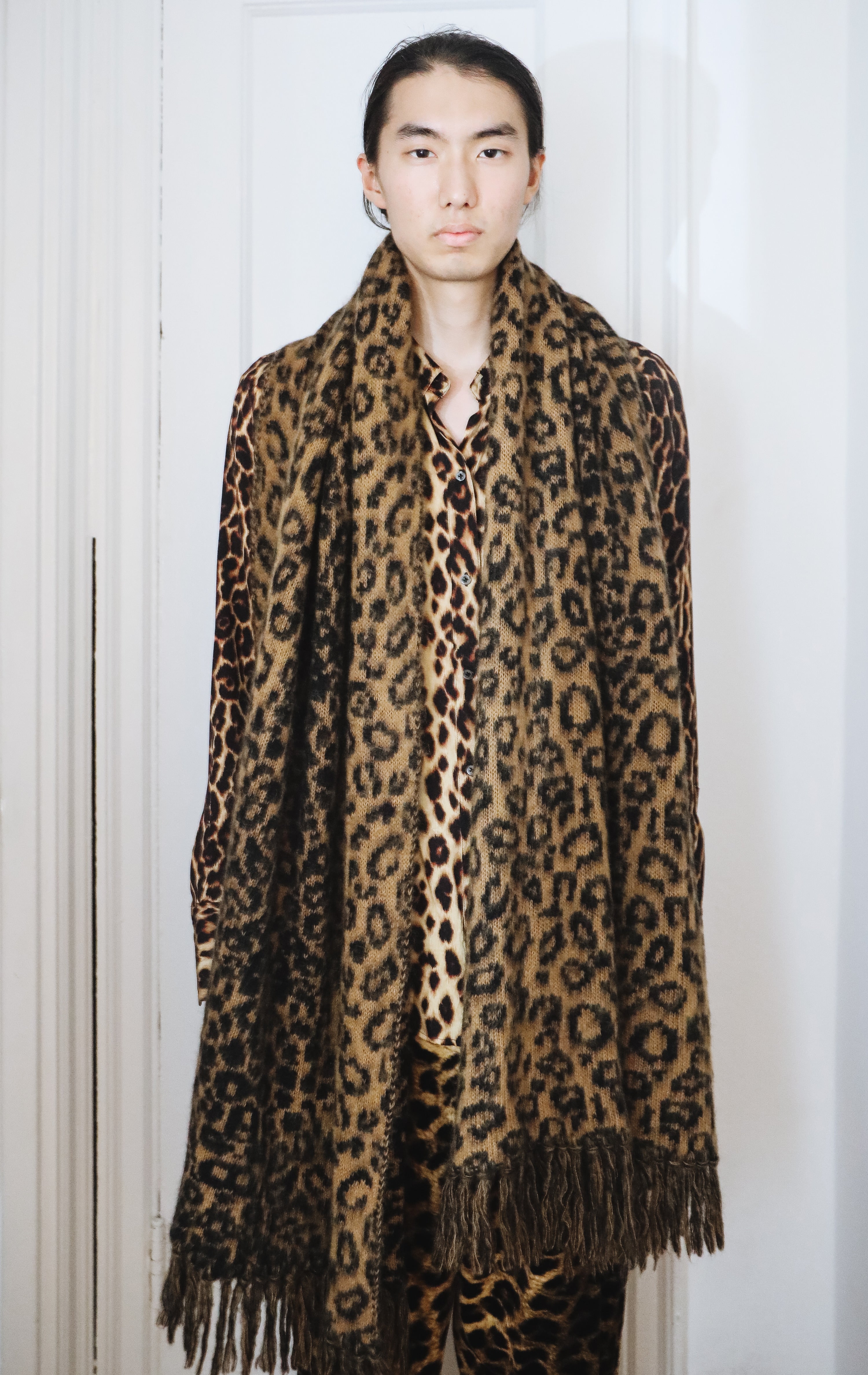 Leto Collection - Reversible Leopard Blanket Scarf