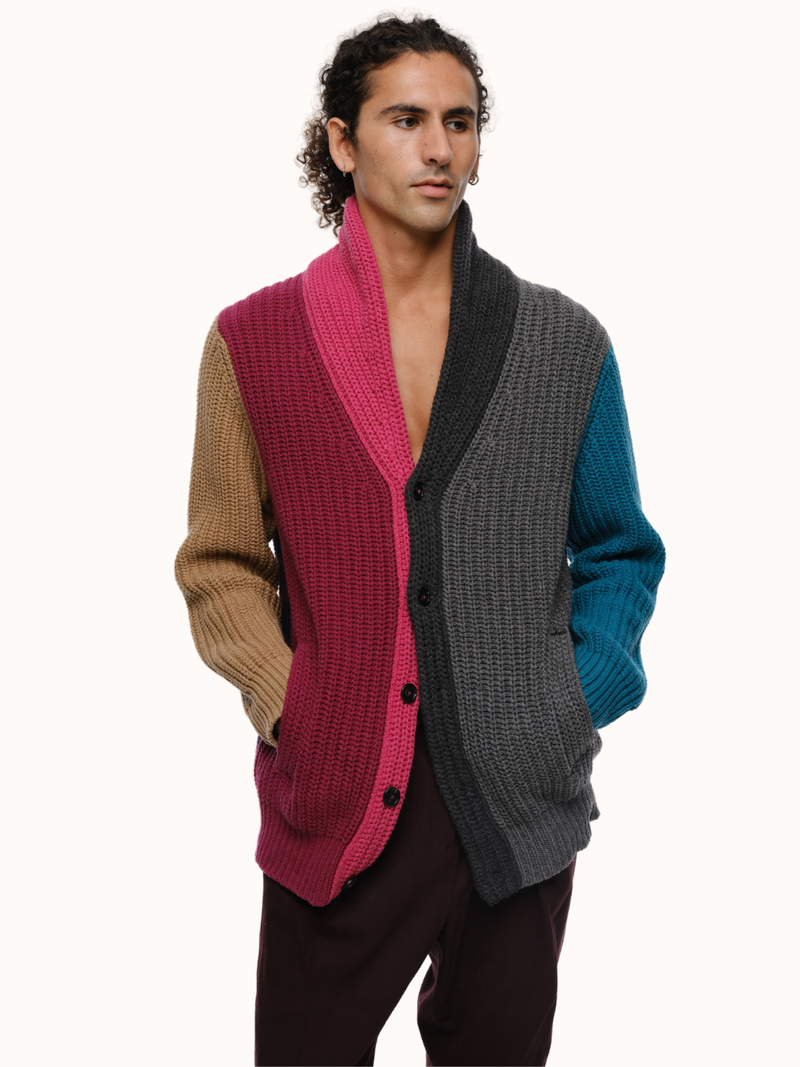 Quinn Cardigan in Recycled Cashmere & Recycled Wool Mens