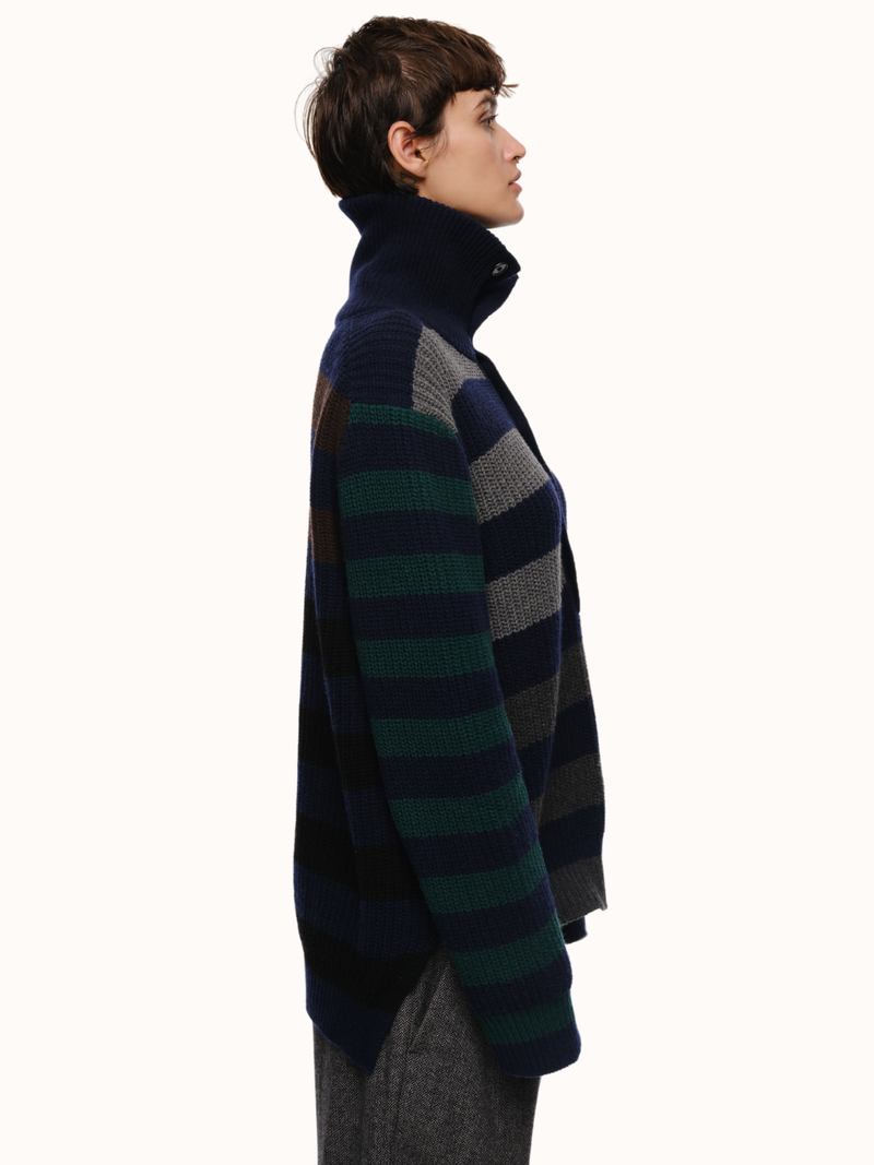 Parker Button Front Sweater in Recycled Cashmere & Recycled Wool