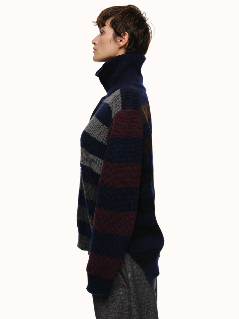 Parker Button Front Sweater in Recycled Cashmere & Recycled Wool