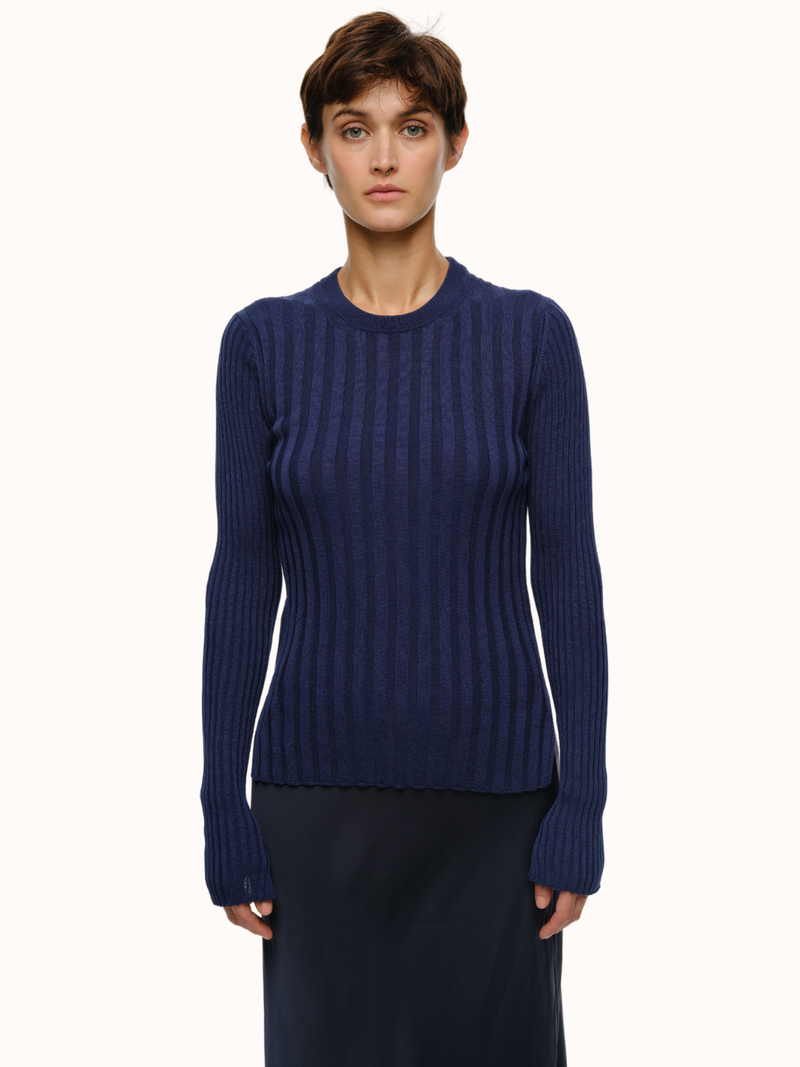 Pania Ribbed Crewneck in Organic Cotton