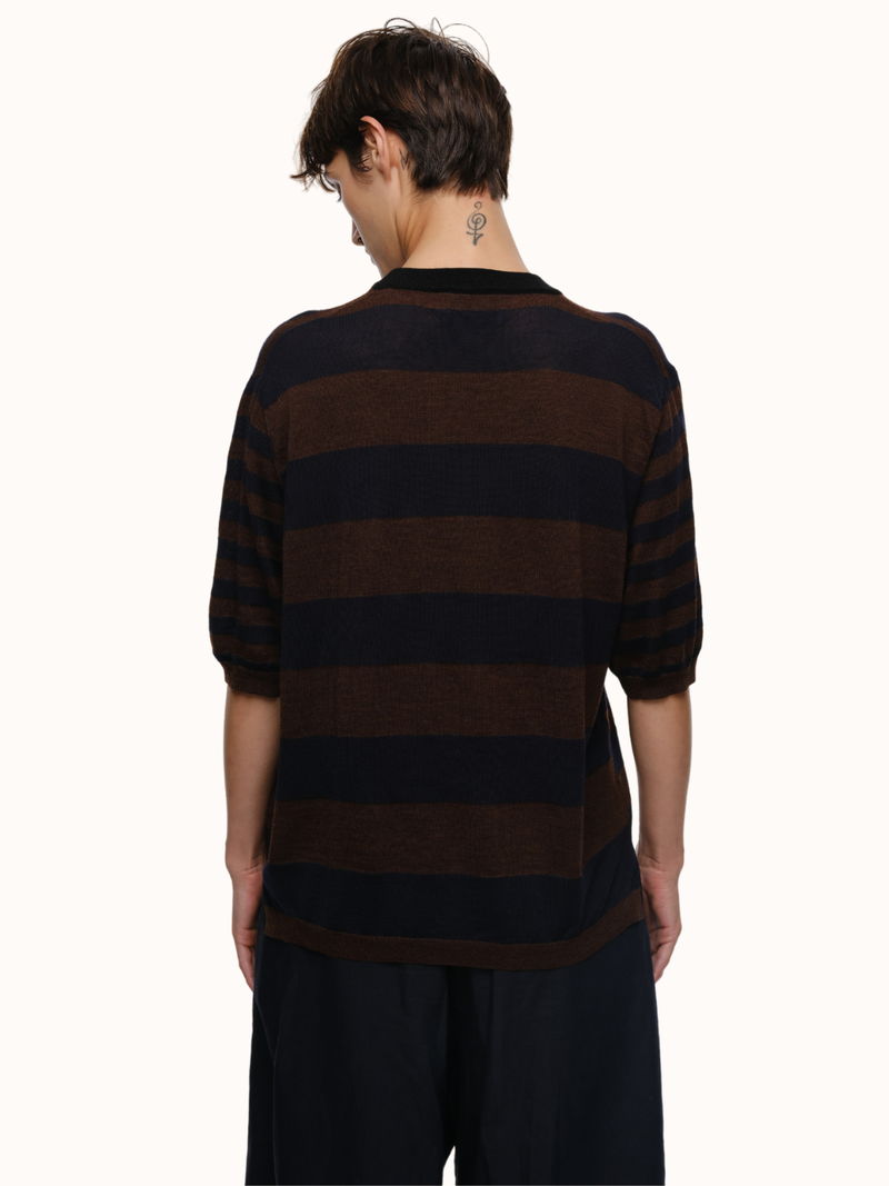 Hal Striped Crewneck in Extra Fine Merino Wool