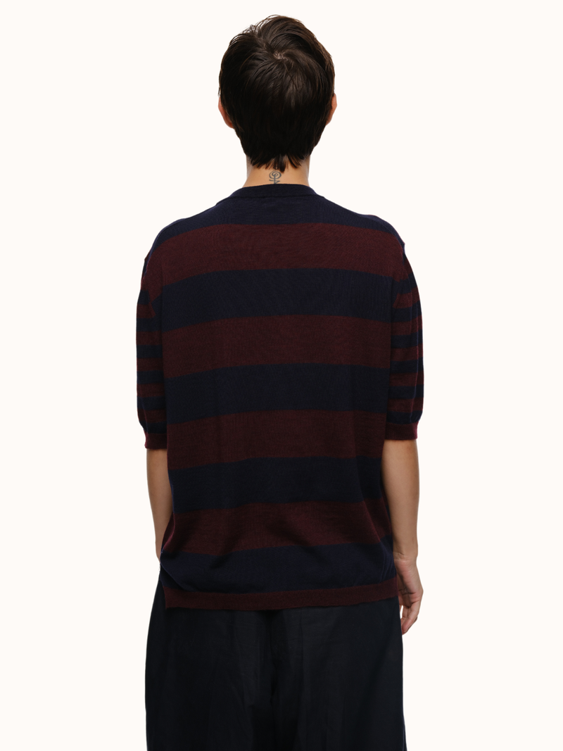 Hal Striped Crewneck in Extra Fine Merino Wool