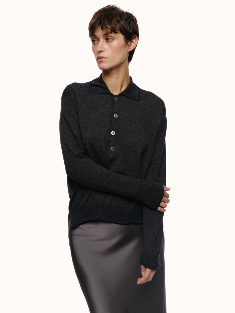 Cass Polo in Extra Fine Merino Wool