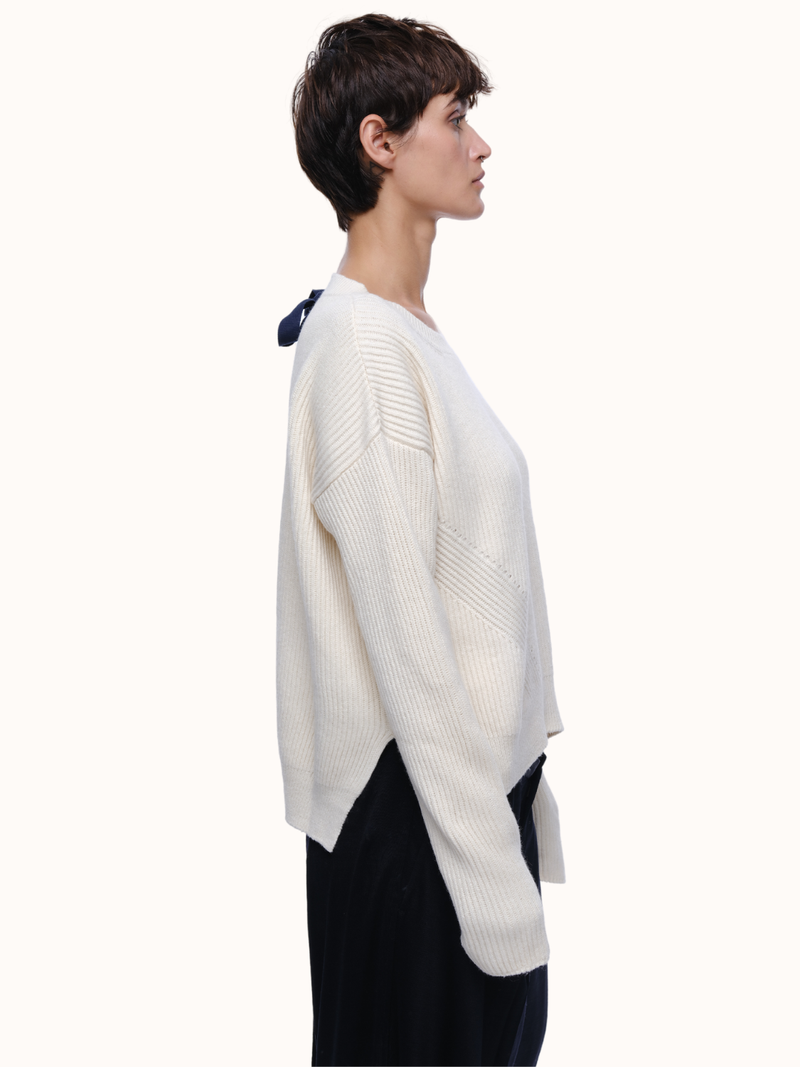 Brina Crewneck in Organic Cotton & Recycled Cashmere