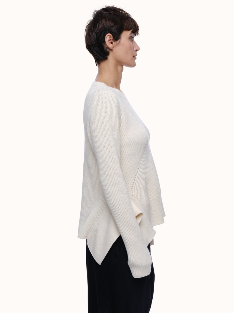 Sandra Crewneck in Organic Cotton & Recycled Cashmere