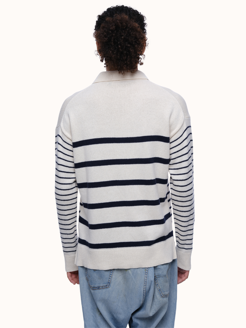 George Collar Sweater in Organic Cotton & Recycled Cashmere