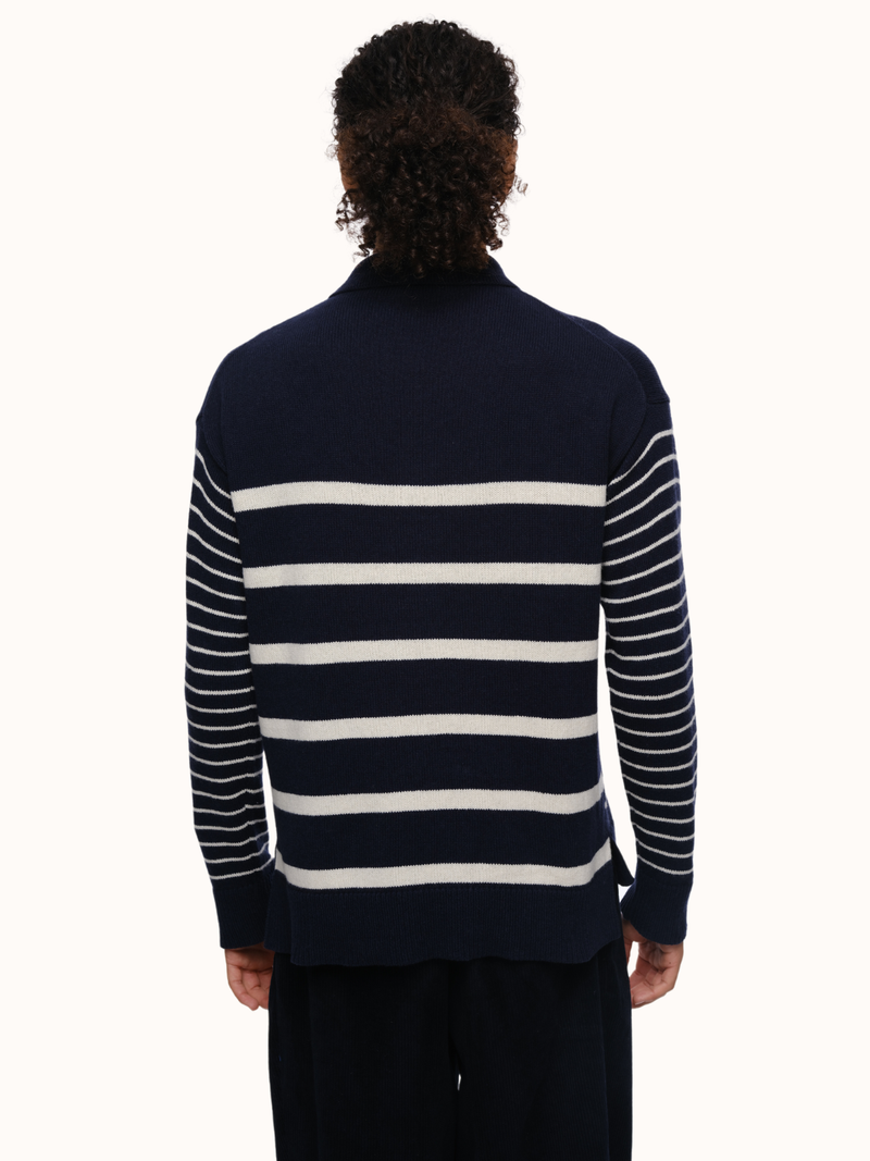 George Collar Sweater in Organic Cotton & Recycled Cashmere